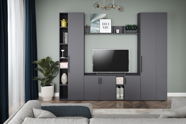 Полка навесная Эйр 16.490 серый графит 0162 РЕ