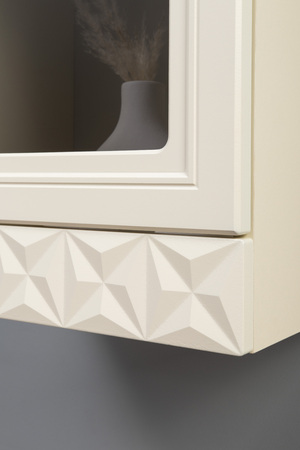 Шкаф навесной Марион 16.334 слоновая кость С341 PE, слоновая кость 6898 ПВХ (собирается на любую сторону)